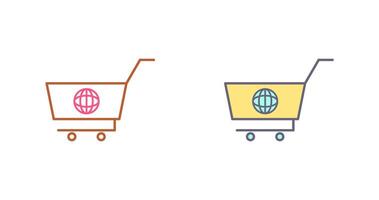 Unique Global Shopping Icon Design vector