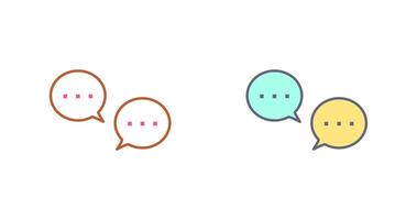 Unique Conversation Bubbles Icon Design vector