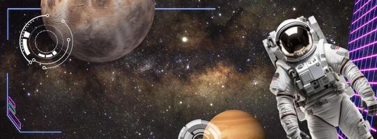 Outer Space Brown Futuristic Facebook Cover template