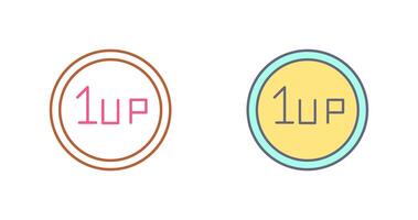 Unique 1UP Icon Design vector