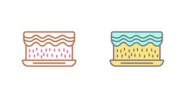 Unique Cream Cake Icon Design vector