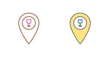 Unique Bar Location Icon Design vector