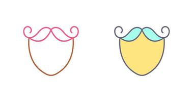 Beard and Moustache Icon Design vector