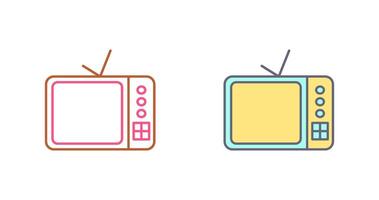 televisión conjunto icono diseño vector