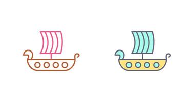 Viking Ship Icon Design vector