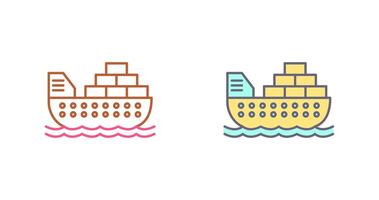 Cargo Ship Icon Design vector