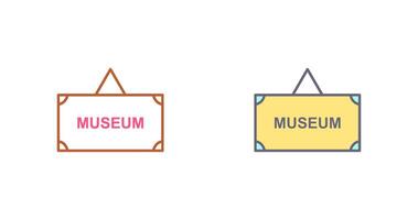 Museum Tag Icon Design vector