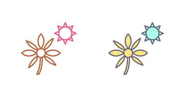 Flower in sunlight Icon Design vector