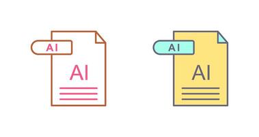 AI Icon Design vector