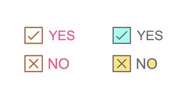 Yes No Option Icon Design vector