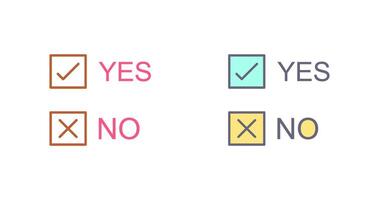 Yes No Option Icon Design vector