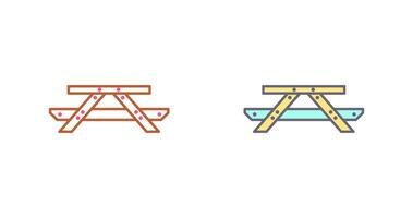 Picnic of Table Icon Design vector