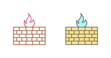 Firewall Icon Design vector