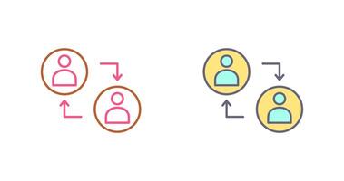 Connected Profiles Icon Design vector