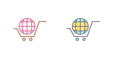 Global Shopping Icon Design vector