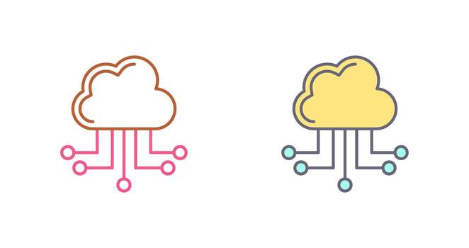Cloud Computing Icon Design vector