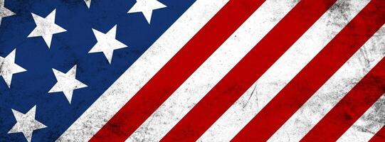 Minimalist Stars and Stripes Grunge Flag for 4th of July Celebration Facebook Cover template