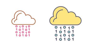 diseño de icono de codificación en la nube vector