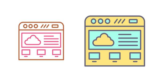 Cloud Computing Icon Design vector