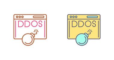 ddos ataque icono diseño vector