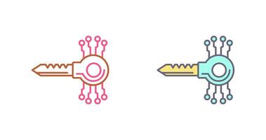Key Code Icon Design vector