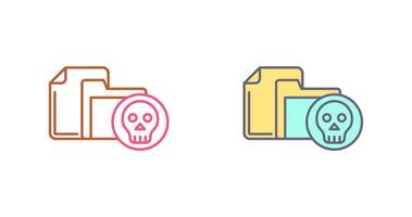 Infected File Icon Design vector