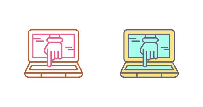 Computer Hacking Icon Design vector