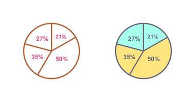 Pie Chart Icon Design vector