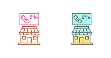 24 hours Icon Design vector