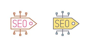 diseño de icono de etiqueta seo vector