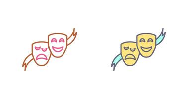 Theater Masks Icon Design vector