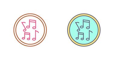 musical notas icono diseño vector