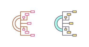 diseño de icono de diagrama de flujo vector