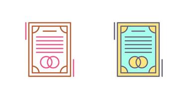 Wedding Contract Icon Design vector