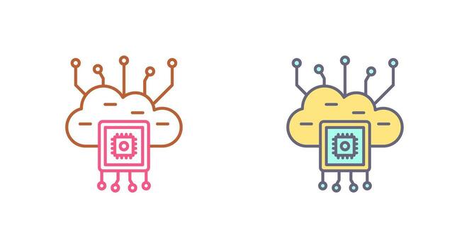Cloud Computing Icon Design vector