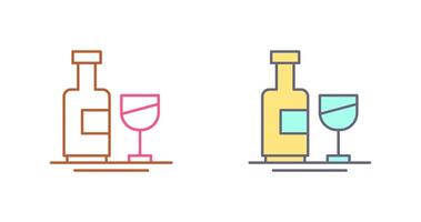 Wine Bottle Icon Design vector