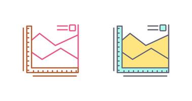 Spline Chart Icon Design vector