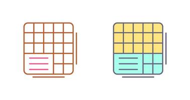 Table Data Icon Design vector