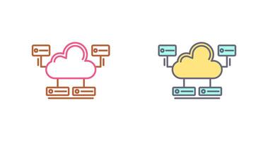 Cloud Database Icon Design vector