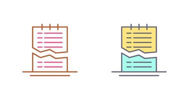 Corrupted List Icon Design vector