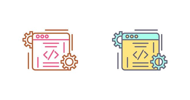 Coding Icon Design vector