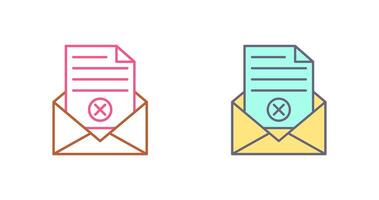Rejection Of A Letter Icon Design vector