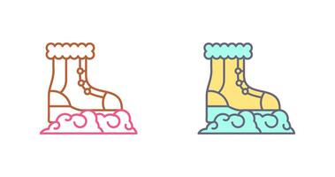 nieve botas icono diseño vector