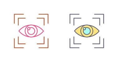 Eye Scan Icon Design vector