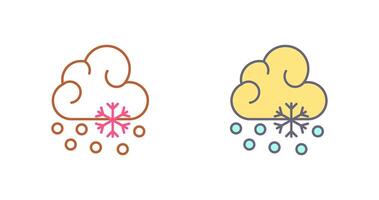 Snow Fall Icon Design vector