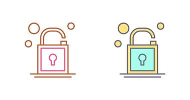 Open Lock Icon Design vector