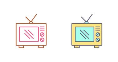 antiguo televisión icono diseño vector