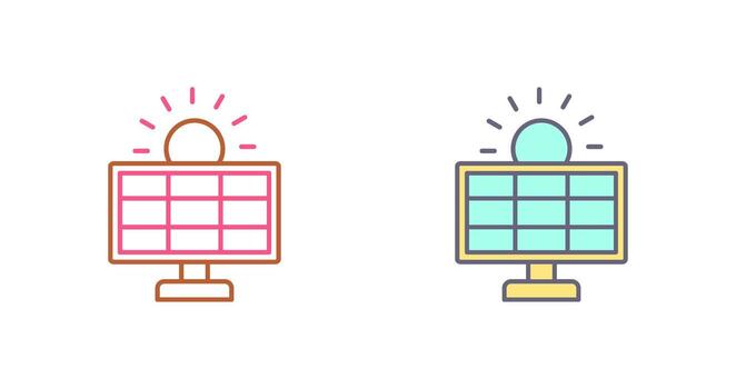 Solar System Icon Design vector