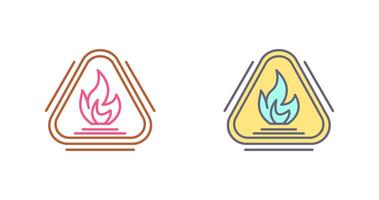 Caution Fire Icon Design vector