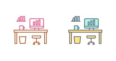 Office Desk Icon Design vector